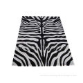 Black White Acrylic Hand-tufted Rug, Modern Style Zebra Pattern Area Rugs